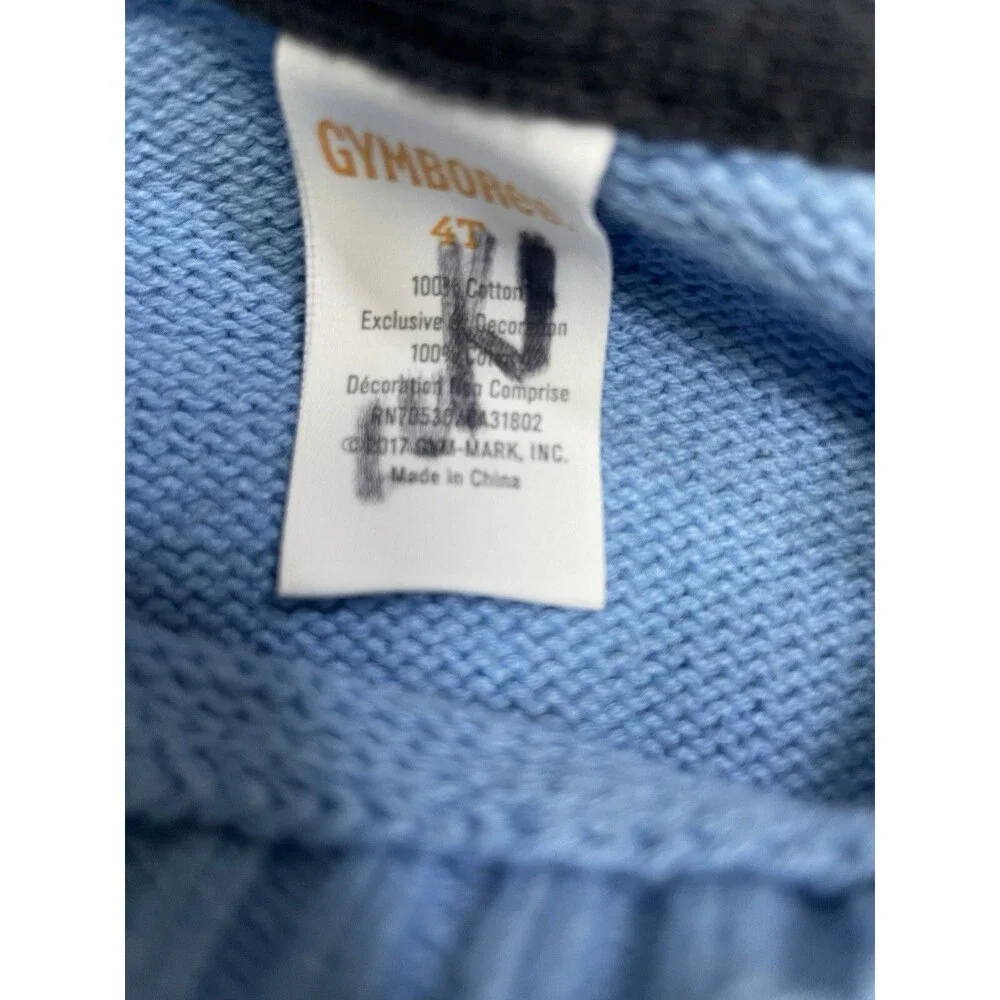 Gymboree Toddler 4T Penguin Blue Sweater Pullover Cute Winter Kids Top